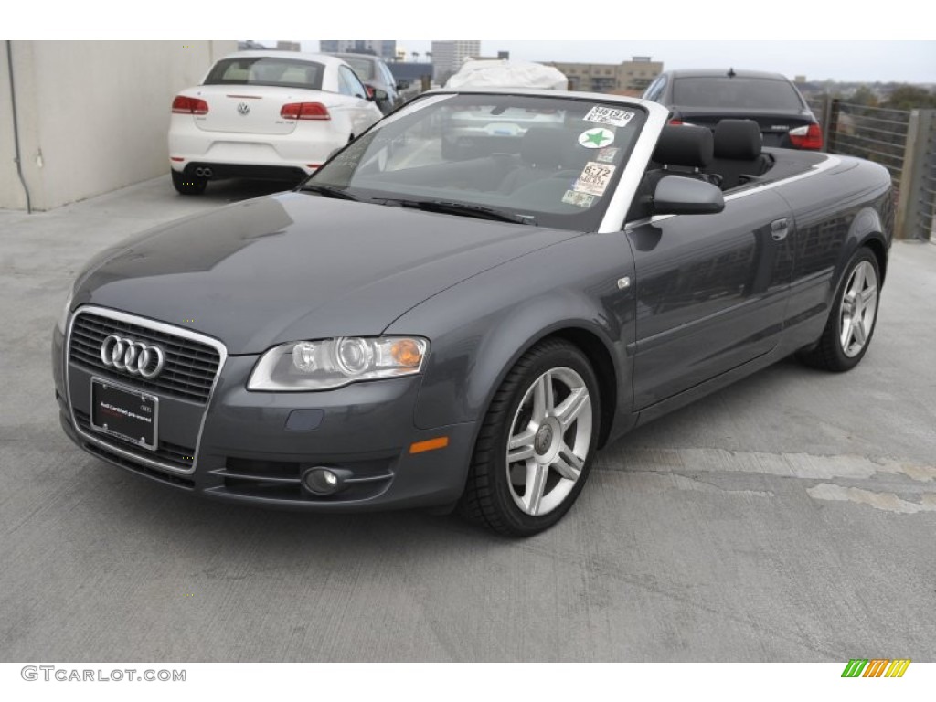 2008 A4 2.0T Cabriolet - Dolphin Grey Metallic / Black photo #3