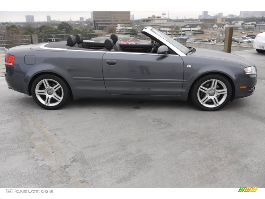 2008 A4 2.0T Cabriolet - Dolphin Grey Metallic / Black photo #6