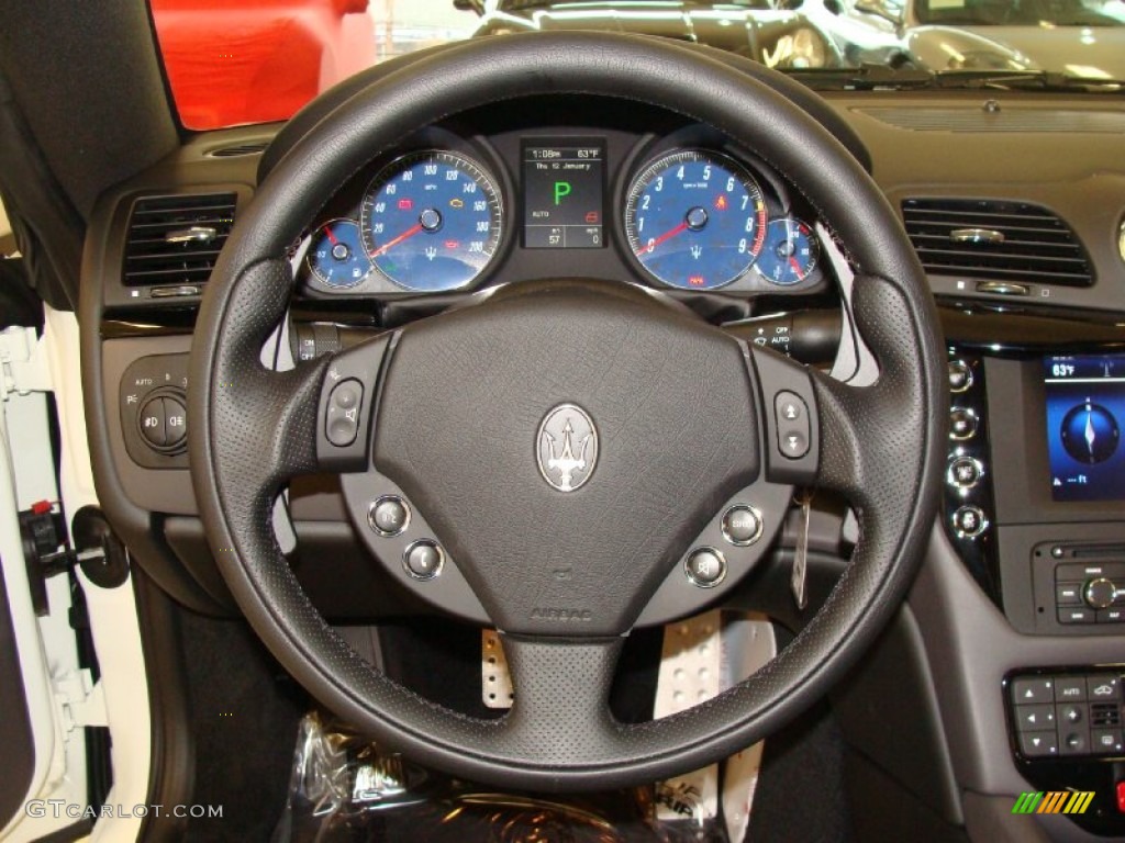 2012 Maserati GranTurismo S Automatic Grigio Chrono Steering Wheel Photo #59537749