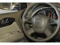 2007 Audi Q7 Cardamom Beige Interior Steering Wheel Photo