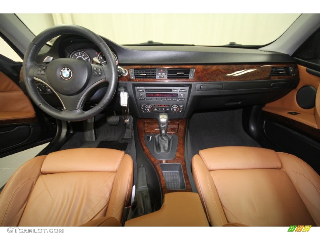 2008 BMW 3 Series 328i Coupe Saddle Brown/Black Dashboard Photo #59537995