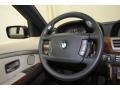 2008 BMW 7 Series Beige Interior Steering Wheel Photo