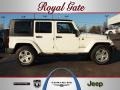 2010 Stone White Jeep Wrangler Unlimited Sahara 4x4  photo #1