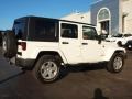 2010 Stone White Jeep Wrangler Unlimited Sahara 4x4  photo #3