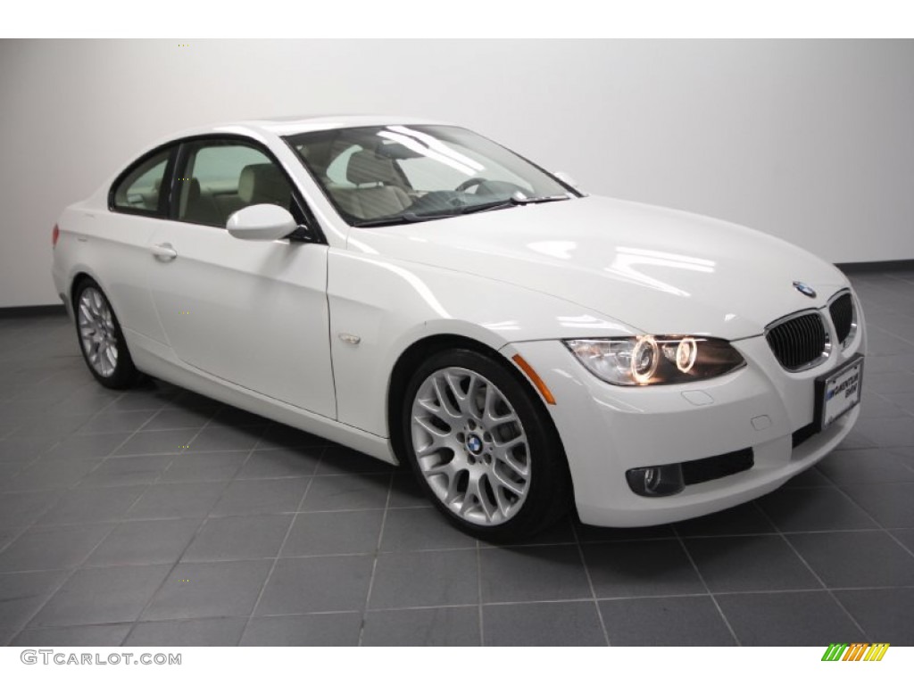 2009 3 Series 328i Coupe - Alpine White / Cream Beige Dakota Leather photo #1