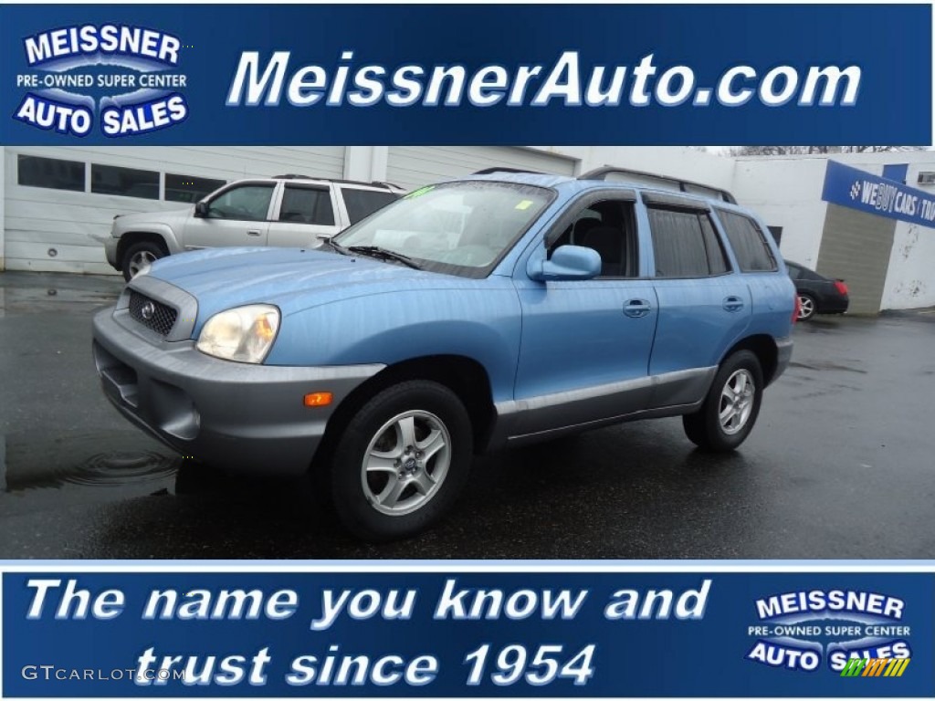 2004 Santa Fe GLS 4WD - Arctic Blue / Gray photo #1