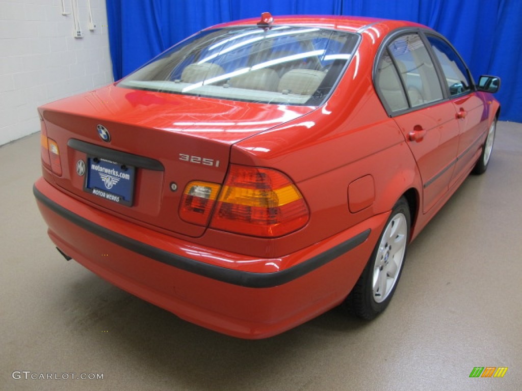 2005 3 Series 325i Sedan - Electric Red / Sand photo #9