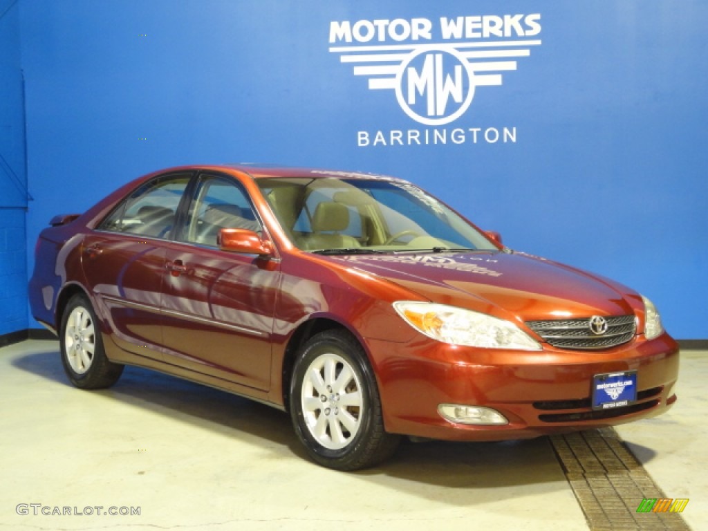 2003 Camry XLE V6 - Salsa Red Pearl / Stone photo #1