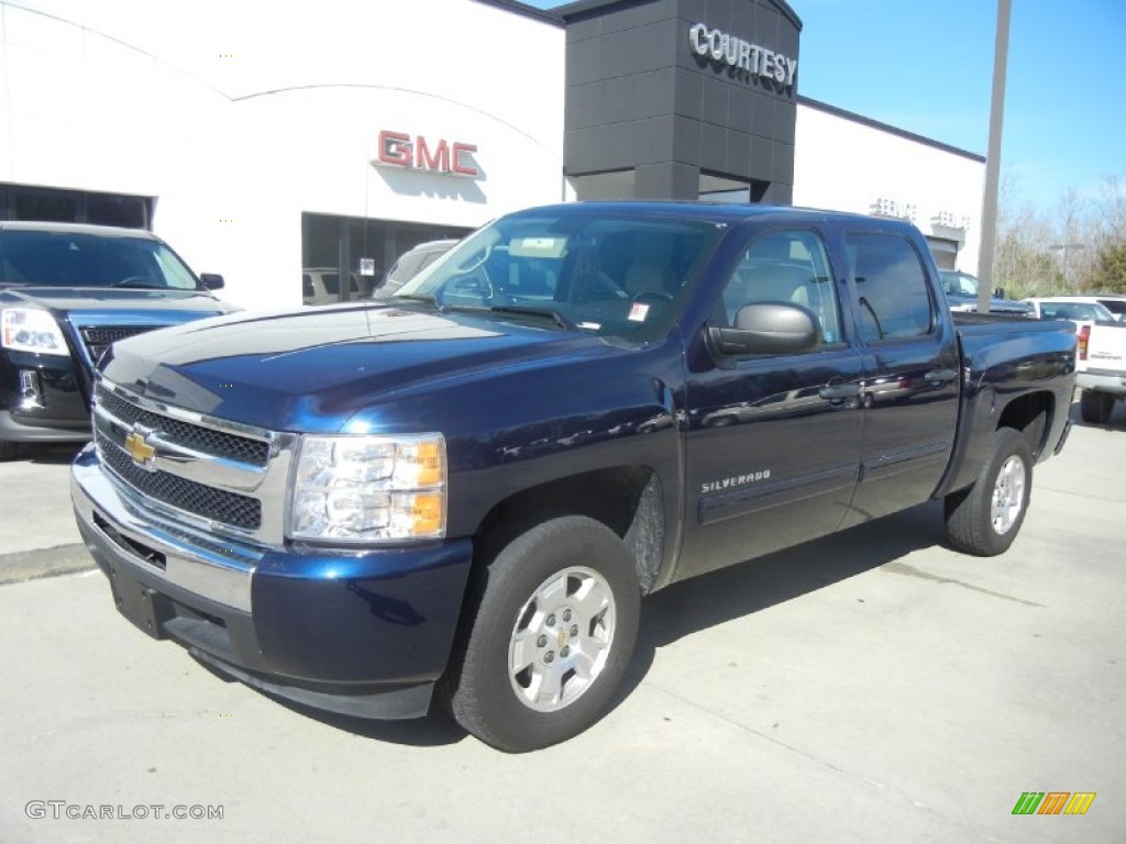 2011 Silverado 1500 LT Crew Cab - Imperial Blue Metallic / Light Titanium/Ebony photo #2