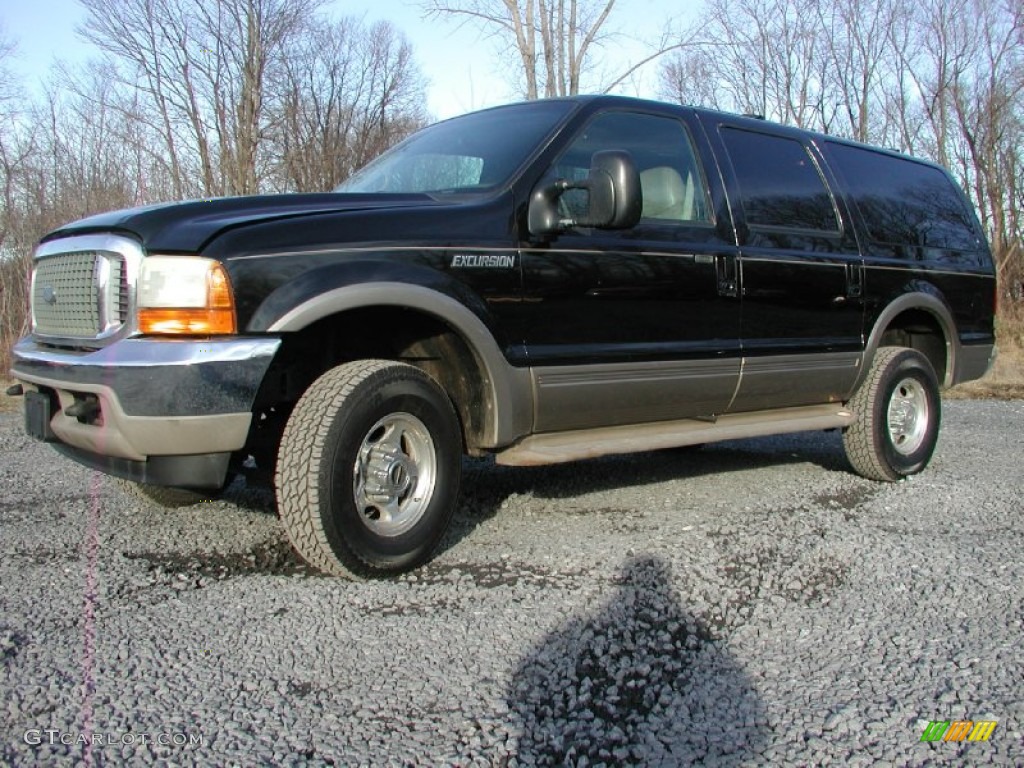 2000 Excursion Limited 4x4 - Black / Medium Parchment photo #1