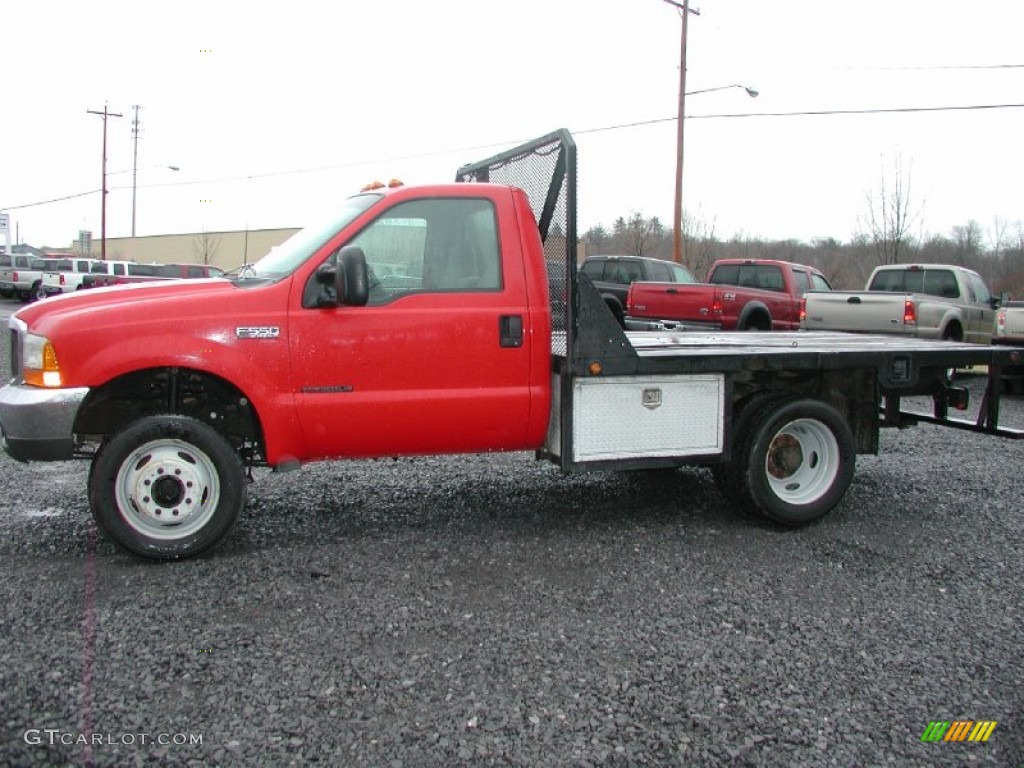 2000 F550 Super Duty XL Regular Cab 4x4 Dump Truck - Red / Medium Graphite photo #3