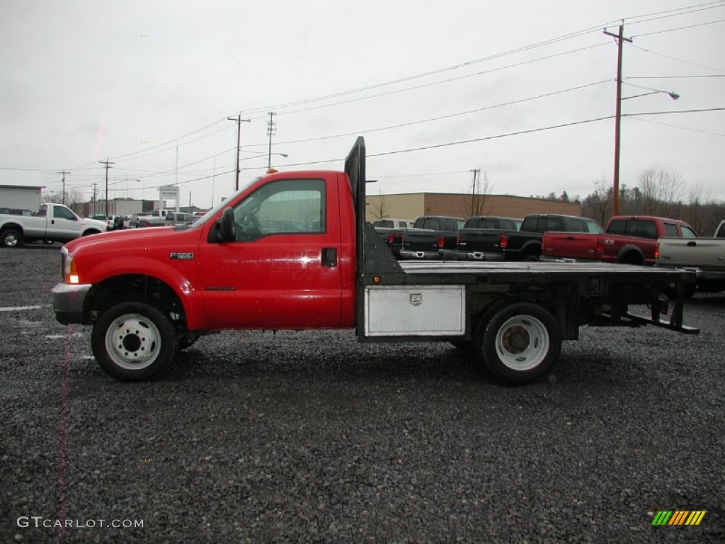 2000 F550 Super Duty XL Regular Cab 4x4 Dump Truck - Red / Medium Graphite photo #4