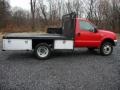 2000 Red Ford F550 Super Duty XL Regular Cab 4x4 Dump Truck  photo #11