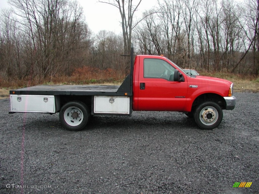 2000 F550 Super Duty XL Regular Cab 4x4 Dump Truck - Red / Medium Graphite photo #12