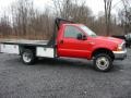 2000 Red Ford F550 Super Duty XL Regular Cab 4x4 Dump Truck  photo #13