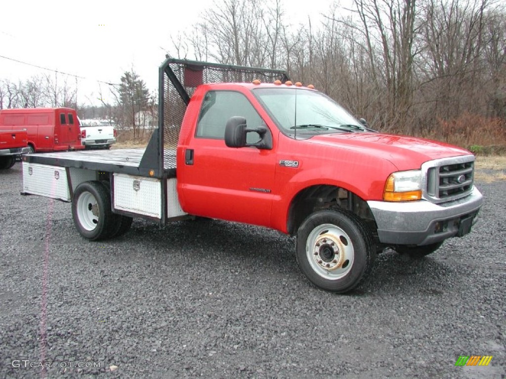 2000 F550 Super Duty XL Regular Cab 4x4 Dump Truck - Red / Medium Graphite photo #14