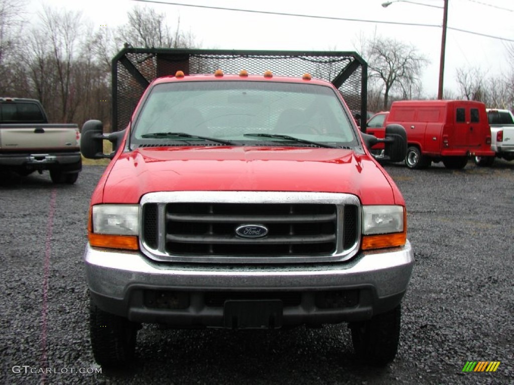 2000 F550 Super Duty XL Regular Cab 4x4 Dump Truck - Red / Medium Graphite photo #16