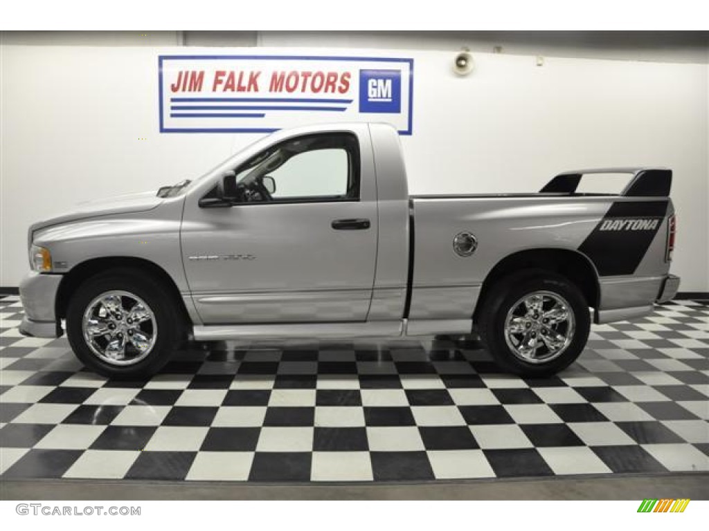 2005 Ram 1500 SLT Daytona Regular Cab - Bright Silver Metallic / Dark Slate Gray photo #2