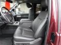 Black Two Tone Leather 2011 Ford F250 Super Duty Lariat SuperCab 4x4 Interior Color