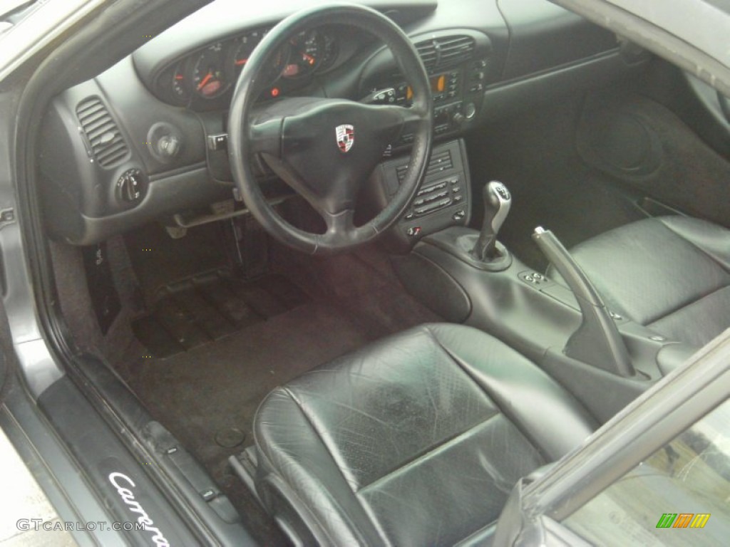 Black Interior 2001 Porsche 911 Carrera Cabriolet Photo #59548311