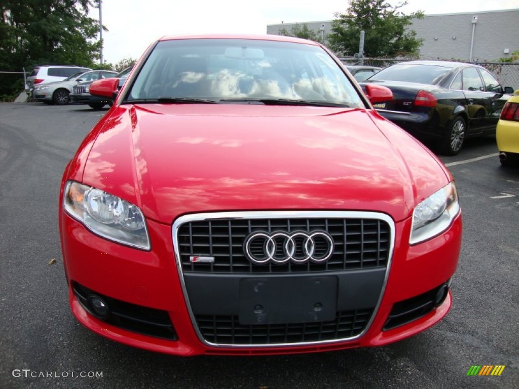 2008 A4 2.0T quattro S-Line Sedan - Brilliant Red / Black photo #3