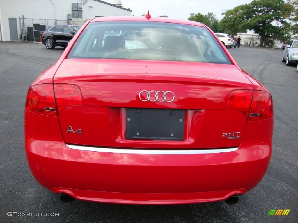 2008 A4 2.0T quattro S-Line Sedan - Brilliant Red / Black photo #9