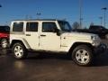 2010 Stone White Jeep Wrangler Unlimited Sahara 4x4  photo #2