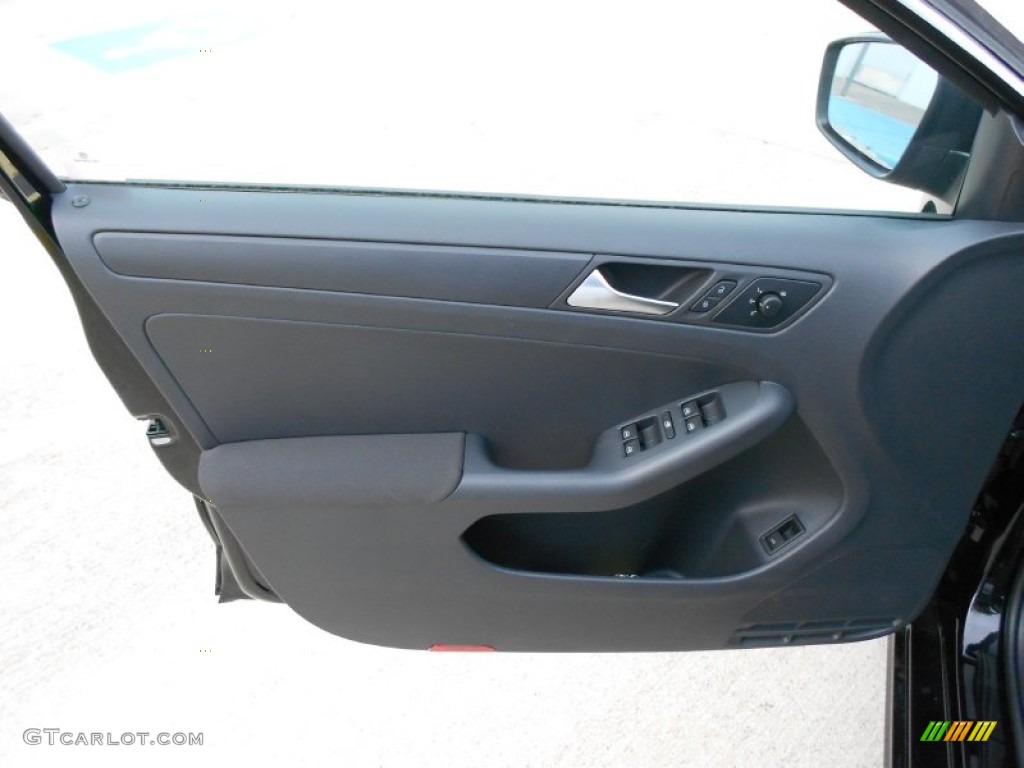 2012 Volkswagen Jetta S Sedan Titan Black Door Panel Photo #59550447