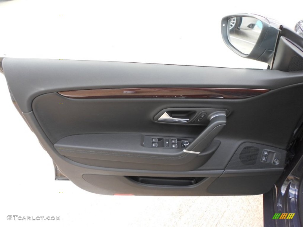 2012 Volkswagen CC Lux Plus Black Door Panel Photo #59551488