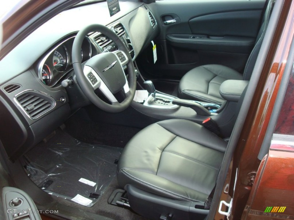 Black Interior 2012 Chrysler 200 Limited Sedan Photo #59551596