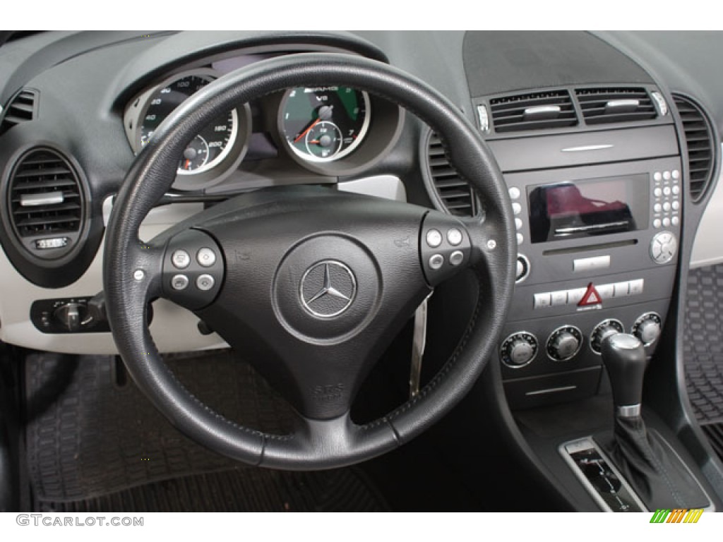 2006 Mercedes-Benz SLK 55 AMG Roadster Ash Steering Wheel Photo #59551902