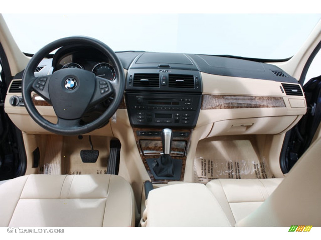 2008 BMW X3 3.0si Beige Dashboard Photo #59553435