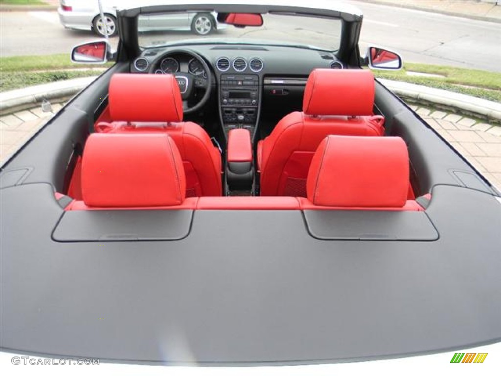 Red/Black Interior 2008 Audi S4 4.2 quattro Cabriolet Photo #59554467