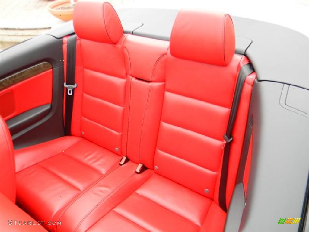Red/Black Interior 2008 Audi S4 4.2 quattro Cabriolet Photo #59554503