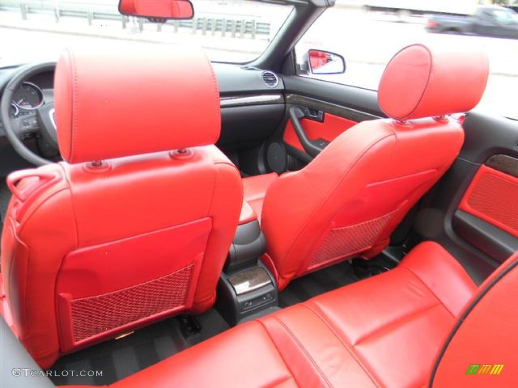Red/Black Interior 2008 Audi S4 4.2 quattro Cabriolet Photo #59554512