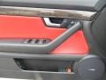 2008 Audi S4 Red/Black Interior Door Panel Photo