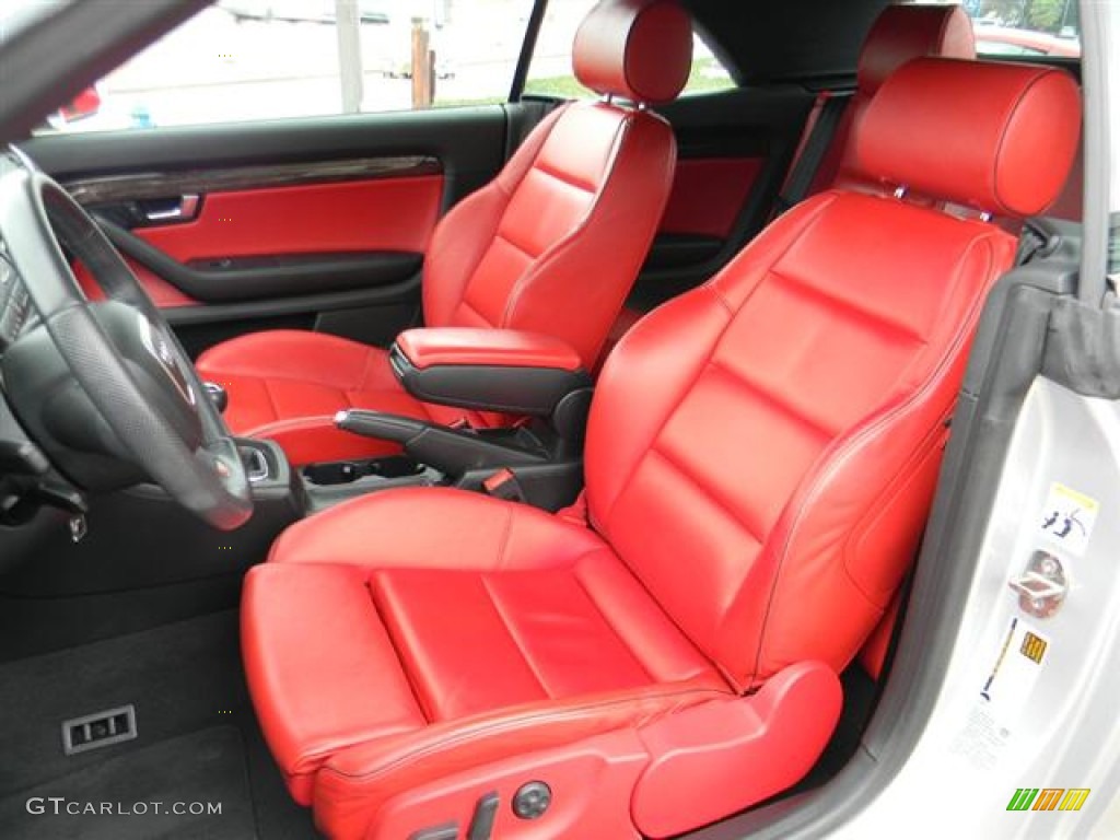 Red/Black Interior 2008 Audi S4 4.2 quattro Cabriolet Photo #59554564