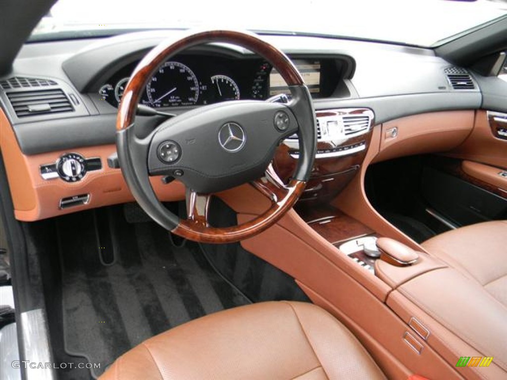2008 Mercedes-Benz CL 550 Cognac/Black Dashboard Photo #59554854