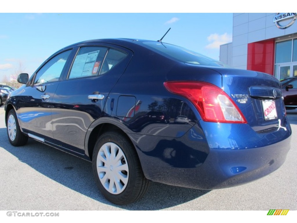 2012 Versa 1.6 SV Sedan - Blue Onyx Metallic / Sandstone photo #3