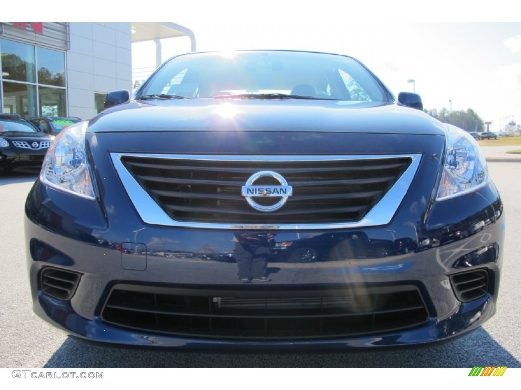 2012 Versa 1.6 SV Sedan - Blue Onyx Metallic / Sandstone photo #7