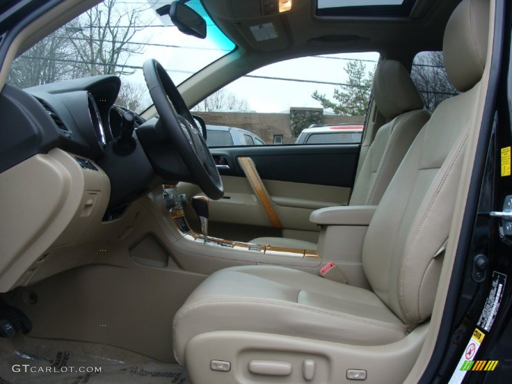 2010 Highlander Hybrid Limited 4WD - Black / Sand Beige photo #18