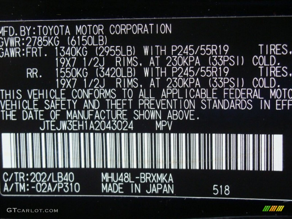 2010 Toyota Highlander Hybrid Limited 4WD 202 Photo #59556111