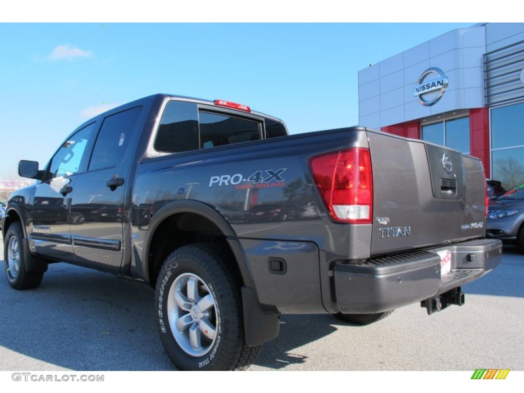 Smoke Gray 2012 Nissan Titan Pro-4X Crew Cab 4x4 Exterior Photo #59556711