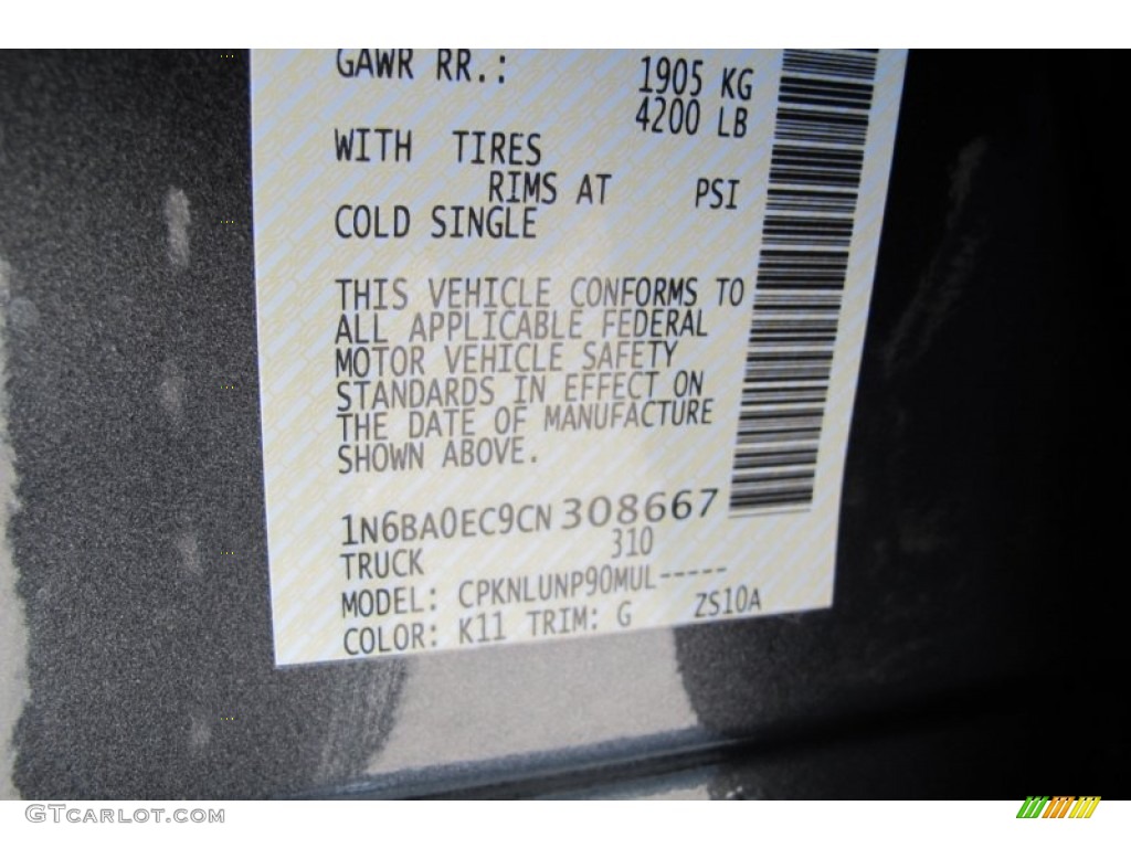 Nissan color code k11 #6