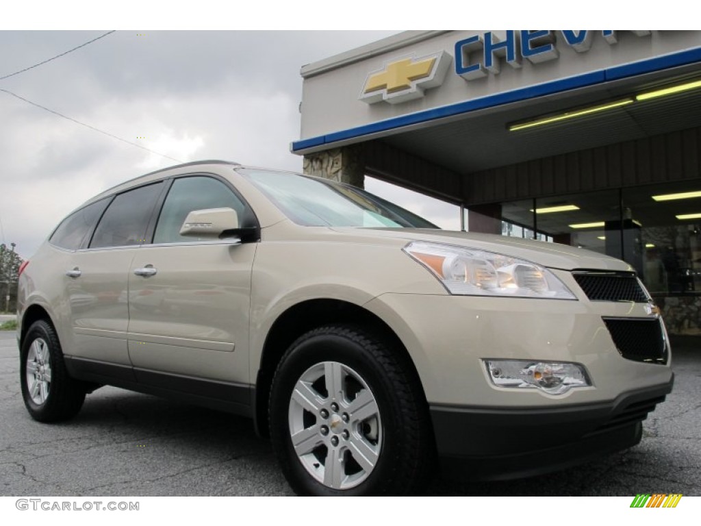 2012 Traverse LT - Gold Mist Metallic / Ebony photo #1