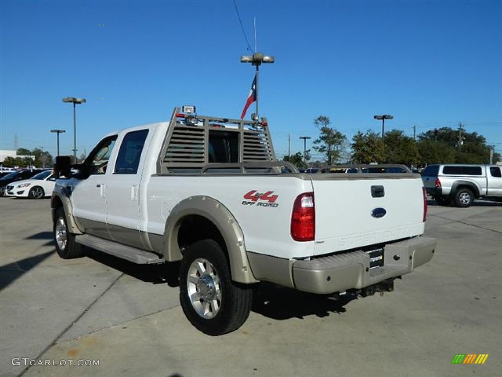 2008 F350 Super Duty King Ranch Crew Cab 4x4 - Oxford White / Chaparral Brown photo #7