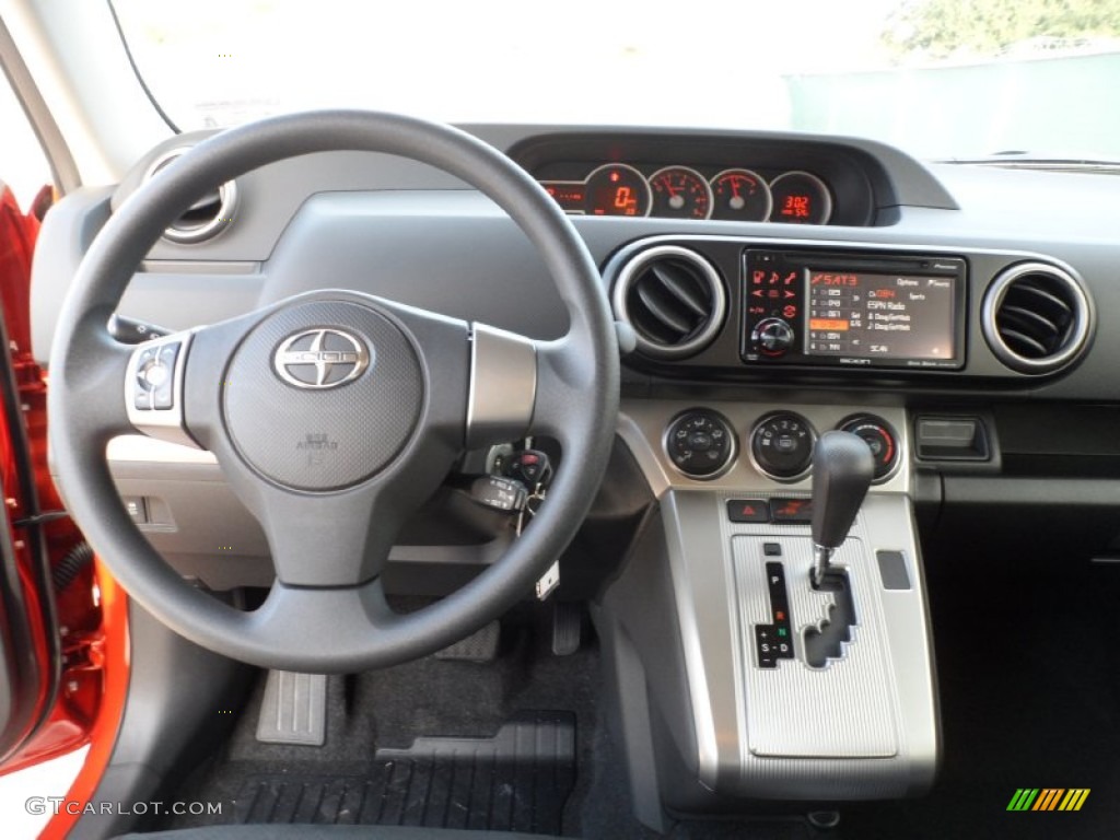 2012 Scion xB Release Series 9.0 RS Suede Style Dark Gray/Hot Lava Dashboard Photo #59563656
