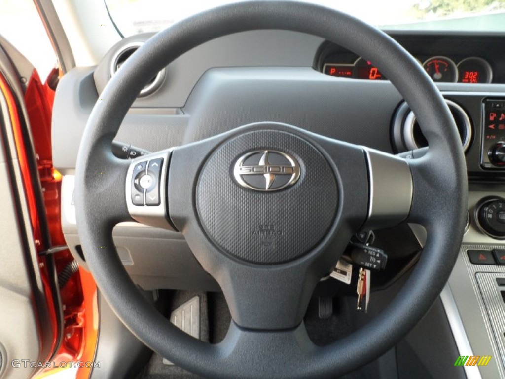 2012 Scion xB Release Series 9.0 RS Suede Style Dark Gray/Hot Lava Steering Wheel Photo #59563692