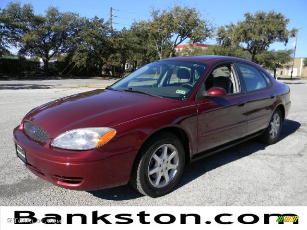 2006 Taurus SEL - Merlot Metallic / Medium/Dark Flint Grey photo #1