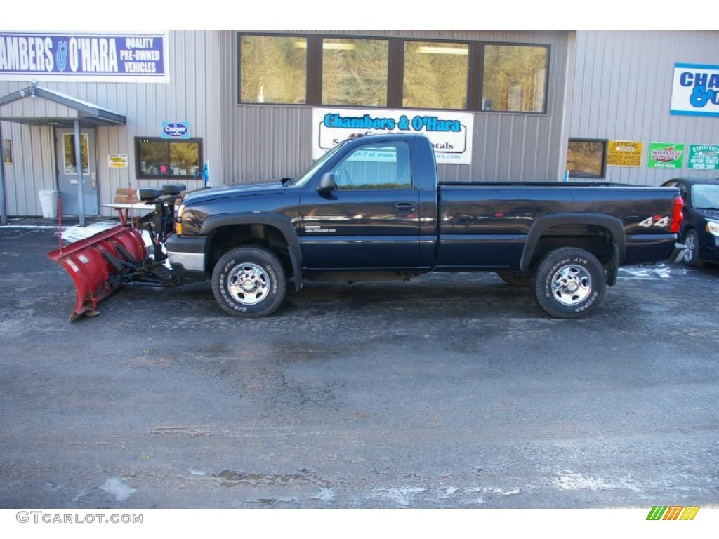 2006 Silverado 2500HD Work Truck Regular Cab 4x4 Plow Truck - Black / Dark Charcoal photo #2